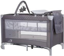 Chipolino Patut pliabil cu saltea de infasat Chipolino Luna ash grey (KOSILU242AS) - esell