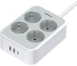Tessan Prelungitor Tessan TS-PS01DE, 4 prize, 2 X USB-A, 1X USB-C, incarcare rapida 25W (TS-PS01DE)