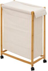  Cos rufe 5Five Bambou pe roti, cadru bambus, 52 litri, 55x28x80 cm, bej (JJ-200104)