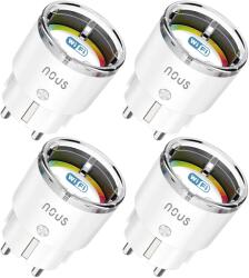 NOUS Set 4 prize inteligente WiFi NOUS A1, 15A, Monitorizare energie (A1-4pcs) - esell