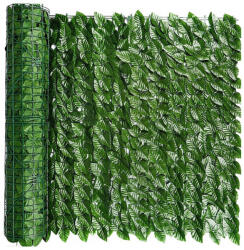  Panou paravan cu frunze artificiale pentru gard sau balcon, 100x500cm, verde (GO-L52F1)