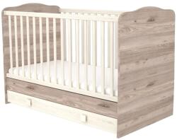 Hubners Patut copii transformabil din lemn cu sertar Hubners Sofia 140x70 cm crem nisip (PTHSSCN) - esell