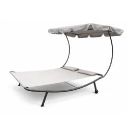  Sezlong dublu cu umbrela inclusa, pentru 2 persoane, gri, 200x173x155 cm, Jollymag, LE02 (jolly_LE02)