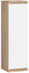  Dulap suspendat, cu usa si 3 rafturi interioare, PAL 16 mm, 30x30x99 cm, stejar sonoma si alb (AK-38167667)