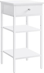 VASAGLE Noptiera cu sertar pentru dormitor, design scandinav, 35x35x70cm, alb (EZ-LET502B14)