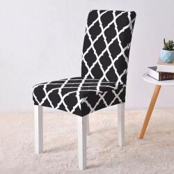 AVEX Husa universala pentru scaune clasice, model ROMB, culoare NEGRU + ALB (AG863)
