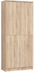 Dulap cu 8 etajere, PAL laminat 16 mm, 80x35x180 cm, stejar sonoma (AK-26901679-3/3) Garderoba