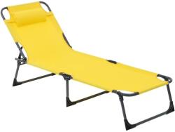  Sezlong 5Five Beach Chair, cadru metalic, pliere compacta, 173x56x27 cm, galben (JJ-202812)