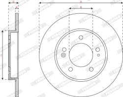 FERODO Disc Frana Ddf2983C Hyundai I30/I30 Kombi Kia Ceed/Ceed Sportswagon/Proceed (DDF2983C)