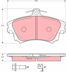 TRW Set Placute Frana, Frana Disc Gdb3389 Mitsubishi Colt Czc Vi/Colt Vi (GDB3389)