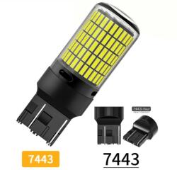 AutoREY Bec LED Canbus T20, W21/5W, 7443, 144 LED-uri pentru Marsarier sau Lumini de zi DRL cu Dubla Intensitate, culoare alb 6000K (AI12-01)