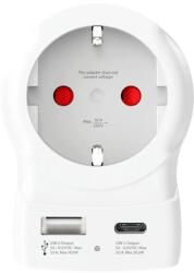 SKROSS Adaptor priza Skross 1.500283-E EU -> UK, USB-A, USB-C 20W (ADAPT-PLUG-EU/UK/AC20PD-SKRS)