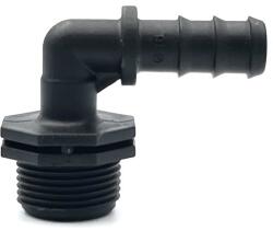  Cot cu Gheară 16mm x 3/4" Filet Exterior: Conector Unghiular pentru Teavă PE cu Perete Moale