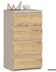 AKORD AKORD CLP CL4 Komód Laminált Forgácslap Kasmír / Artisan Tölgy 4 Fiókos (AKO-KOMMCL4KASARTPK)