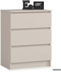 AKORD CLP K60 Komoda Laminált Kaszmír 3 Fiókos (AKO-KOMMK603SZKASPK)