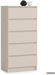 AKORD CLP K60 Komoda Laminált Kaszmír 5 Fiókos (AKO-KOMMK605SZKASPK)
