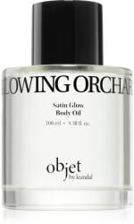 KUNDAL Objet Satin Glow Body Oil ulei de corp hranitor pentru hidratare intensa cu parfum Glowing Orchard 100 ml