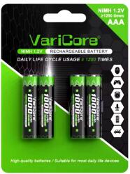 VariCore 4 db VariCore VC-AAA 1000mAh Ni-MH 1.2V akkumulátor szett, AA, többszínű (8254)