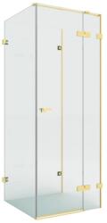 NEW TRENDY Eventa Copper Brushed cabină de duș 100x80 cm dreptunghiular auriu periat/sticlă transparentă EXK-8373 (EXK8373)