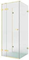 NEW TRENDY Eventa Copper Brushed cabină de duș 90x90 cm pătrat auriu periat/sticlă transparentă EXK-8376 (EXK8376)