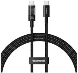 Baseus USB 2.0 Type C Összekötő Fekete 1m P10373000111-00 (P10373000111-00)