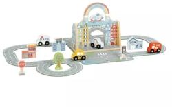 Tooky Toy Tooky Toy: Kisváros utakkal, járművekkel fából (TP536)