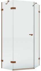 NEW TRENDY Eventa Copper Brushed zuhanykabin 90x90 cm réz csiszolt/átlátszó üveg EXK-8153 (EXK8153)