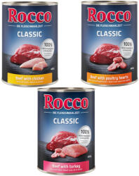 Rocco 6x400g Rocco Classic nedves kutyatáp Szárnyas-mix: marha/csirke, marha/szárnyasszív, marha/pulyka