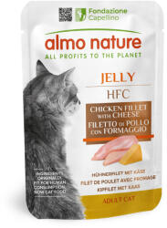 Almo Nature 12x55g Almo Nature HFC aszpikban csirkefilé & sajt nedves macskatáp
