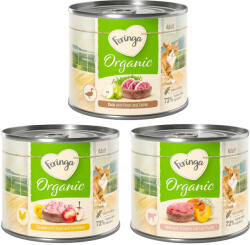 Feringa 12x200g Feringa Organic Adult nedves macskatáp Vegyes csomag (3 változattal)