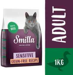 Smilla 1kg Smilla Adult Sensitive gabonamentes kacsa száraz macskatáp