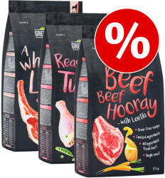 Greenwoods 2x1, 5kg Greenwoods száraz kutyatáp vegyes próbacsomagban 2 íz: marha + bárány