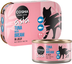 Cosma 24x170g Cosma Asia aszpikban nedves macskatáp- Tonhal & dévérkeszeg
