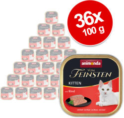 Animonda Vom Feinsten 36x100g animonda vom Feinsten Kitten nedves macskatáp 3 fajta vegyesen