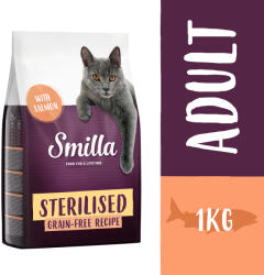 Smilla 1kg Smilla Sterilised gabonamentes lazac száraz macskatáp