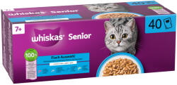 Whiskas 80x85g Whiskas 7+ Senior halválogatás aszpikban nedves macskatáp