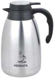 Kinghoff Cană termică de conferință pentru ceai Kinghoff KH 2095, 2 l, pereți dubli, corp din oțel inoxidabil, inox/negru (KH 2095)