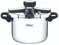 Voltz Oală sub presiune Oliver Voltz OV51311C7, 7 l, 100 kPa, două capace, mânere rabatabile, compatibilă cu plitele cu inducție, oțel inoxidabil (OV51311C7)