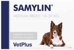 VetPlus Samylin Medium Breed, supliment pentru cini de talie medie: 30 tablete, cu SAMe i Silibin