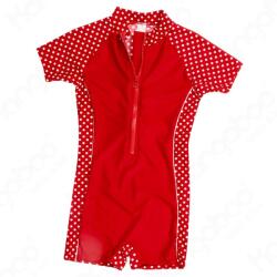 Playshoes Costume de baie copii, filtru UV, fete, rosu cu buline roșu-roșu (F1F39)