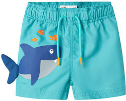 NAME IT Pantaloni scurți de baie băieți, bleu cu rechin, 80/110 albastru acvatic (146771)
