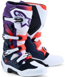 Alpinestars Ghete motocross Alpinestars TECH 7 violet-alb-albastru închis-roșu fluo (AIM130-697)
