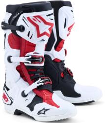 Alpinestars Ghete motocross Alpinestars TECH 10 alb-negru-roșu (AIM130-695)