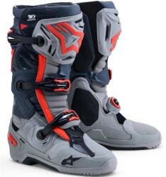 Alpinestars Ghete Motocicletă Alpinestars Tech 10 Enduro Gri-Gri Închis-Roșu Fluo (AIM130-698)
