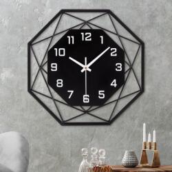 VIVILINEN fém fali óra néma, váz dizájn - fekete, 58 cm