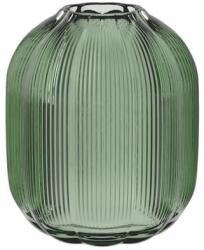 Villeroy & Boch Fleur Vert üveg asztali váza 19 cm zöld, kézzel fújt és kézzel készített, mosogatógépben mosható, virágos design, dekoratív