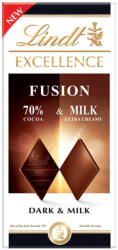 Lindt Excellence Fusion 70% ét-és tejcsokoládé - 100g