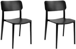King Home Agat Premium Szék Szett Polipropilén Fekete Minimalistás (KHM-308-APP-BLACK-SET2)