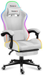 Huzaro Force 4.7 gamer szék, fehér RGB led világítással