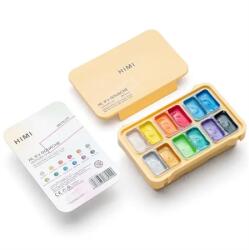  Tempera gouache 12db-os HIMI Twin Cup 12x12g yellow case (MEHMTST75)